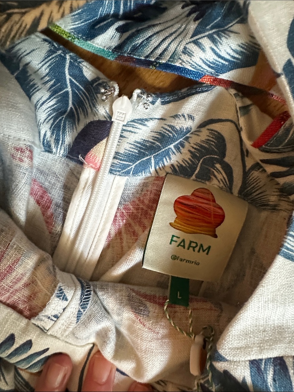 NWT FARM RIO Flying Toucans Crossed Back Frilled Jumpsuit - Size Large - Picture 6 of 8